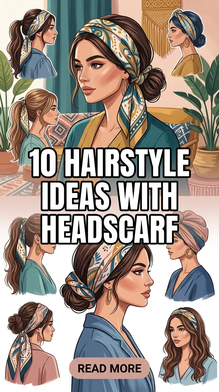 10 Hairstyle Ideas With Headscarf For A Chic And Stylish Look
