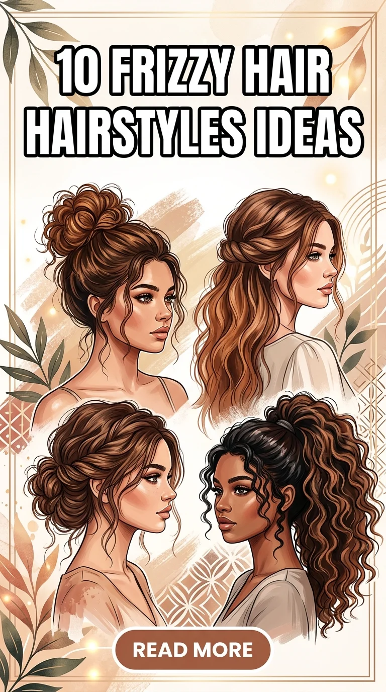 10 Frizzy Hair Hairstyles Ideas For A Cute, Elegant, And Stylish Look