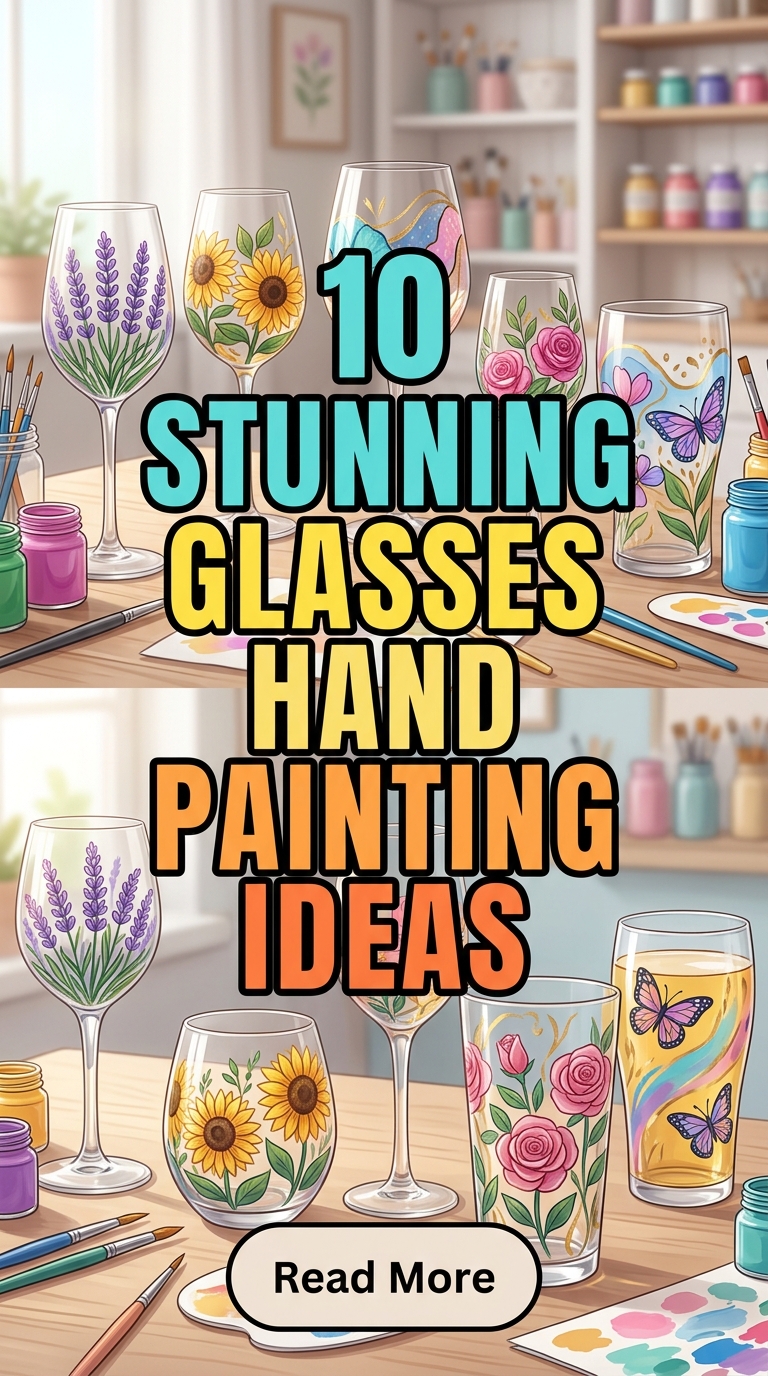 10 Stunning Glasses Hand Painting Ideas For Creative Home Decor