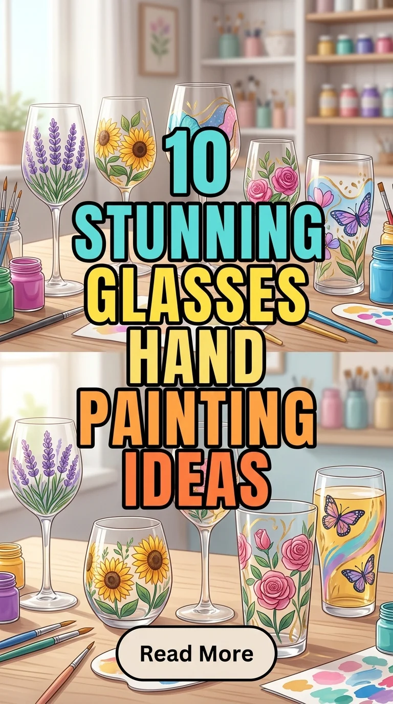 10 Stunning Glasses Hand Painting Ideas For Creative Home Decor