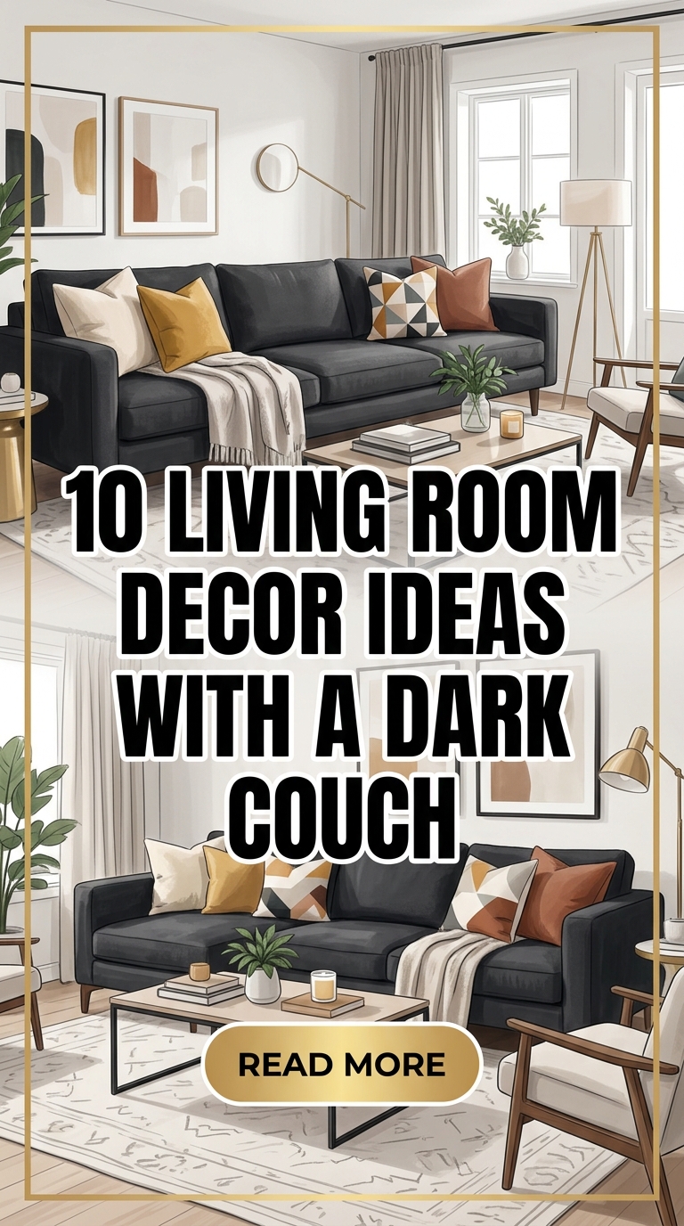 10 Living Room Decor Ideas With A Dark Couch