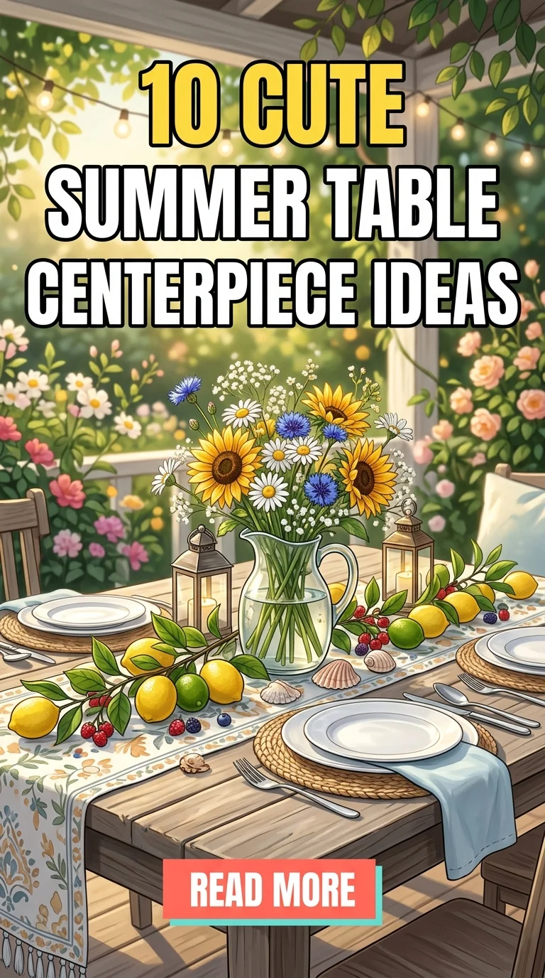 10 Cute Summer Table Centerpiece Ideas To Brighten Your Seasonal Décor