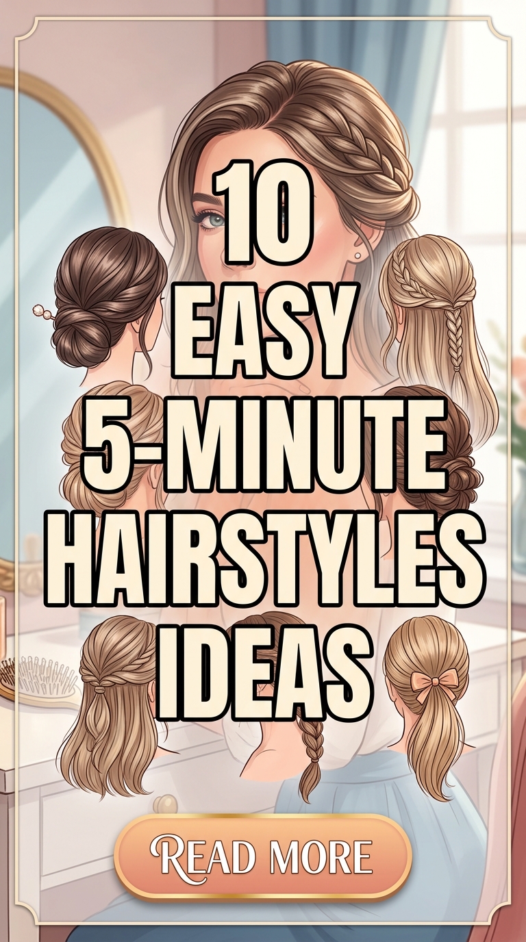 10 Easy 5-minute Hairstyles Ideas For Busy Mornings