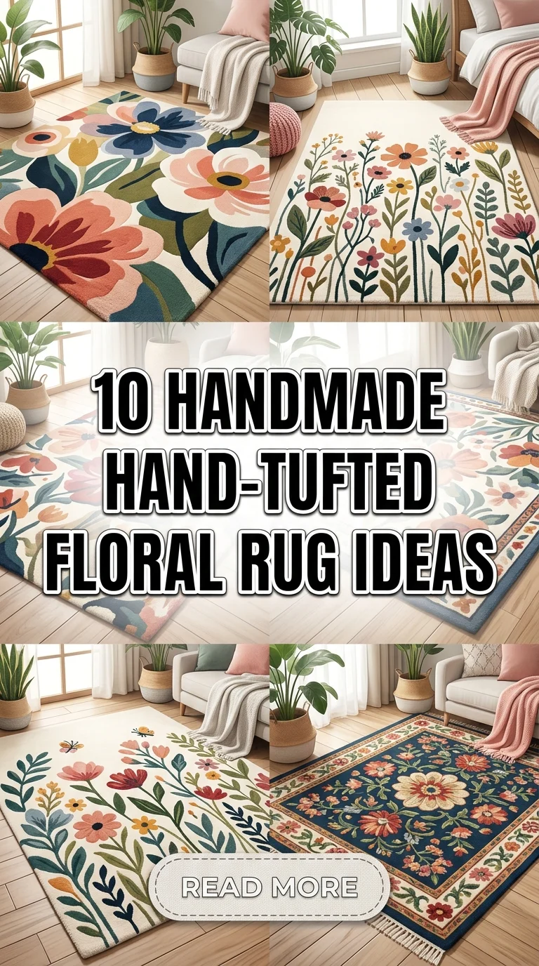 10 Handmade Hand-tufted Floral Rug Ideas To Transform Your Home Decor