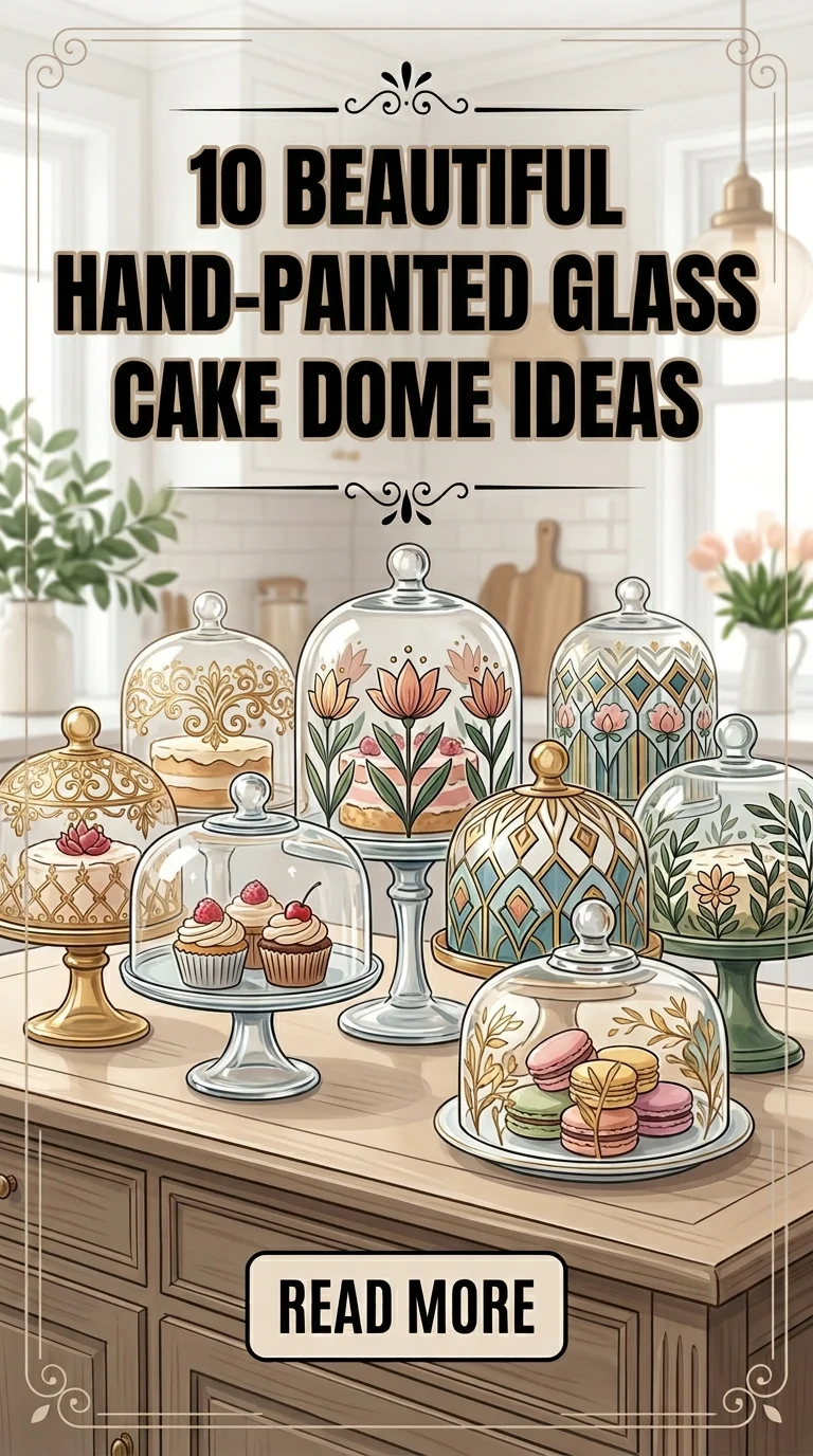 10 Beautiful Hand-painted Glass Cake Dome Ideas To Elevate Your Table Decor