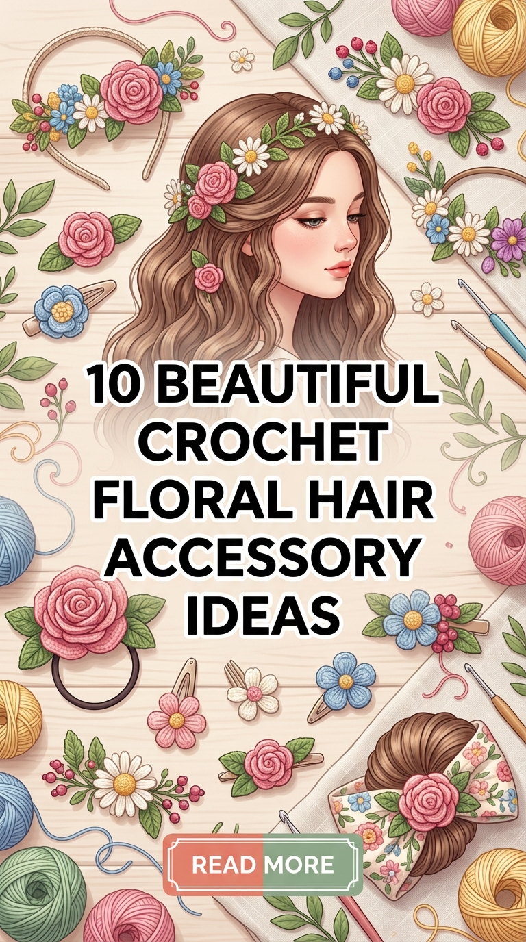 10 Beautiful Crochet Floral Hair Accessory Ideas for Elegant Traditional and Modern Hairstyles
