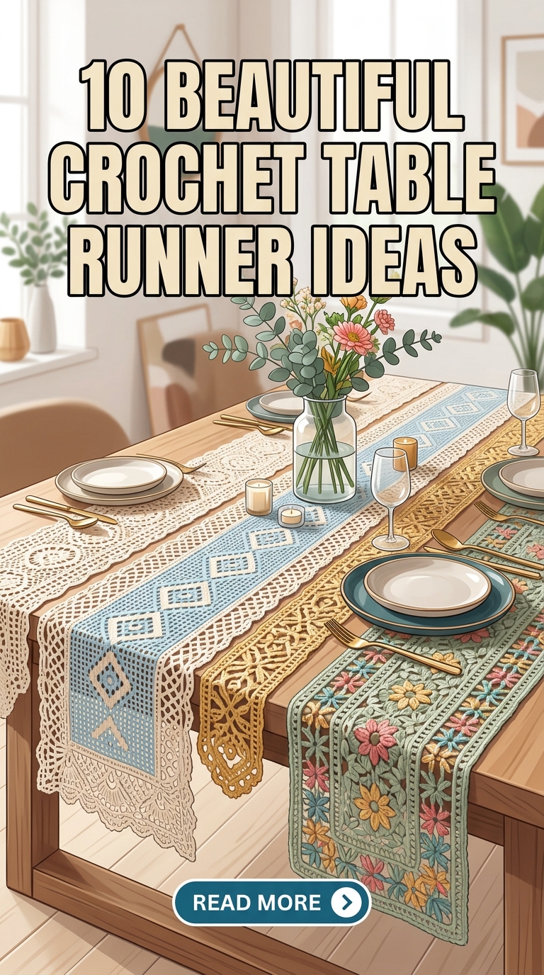 10 Beautiful Crochet Table Runner Ideas To Elevate Your Dining Table Décor