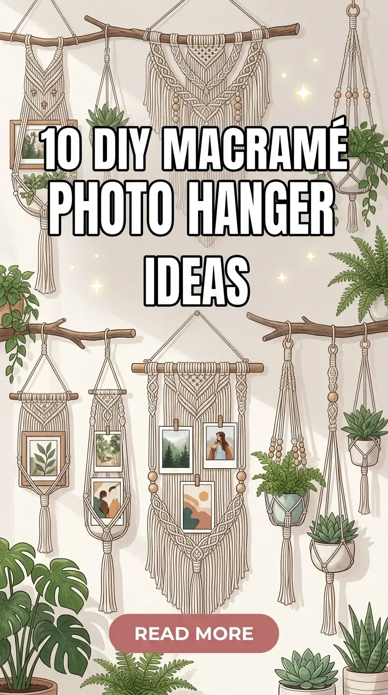 10 DIY Macramé Photo Hanger Ideas To Display Your Favorite Memories